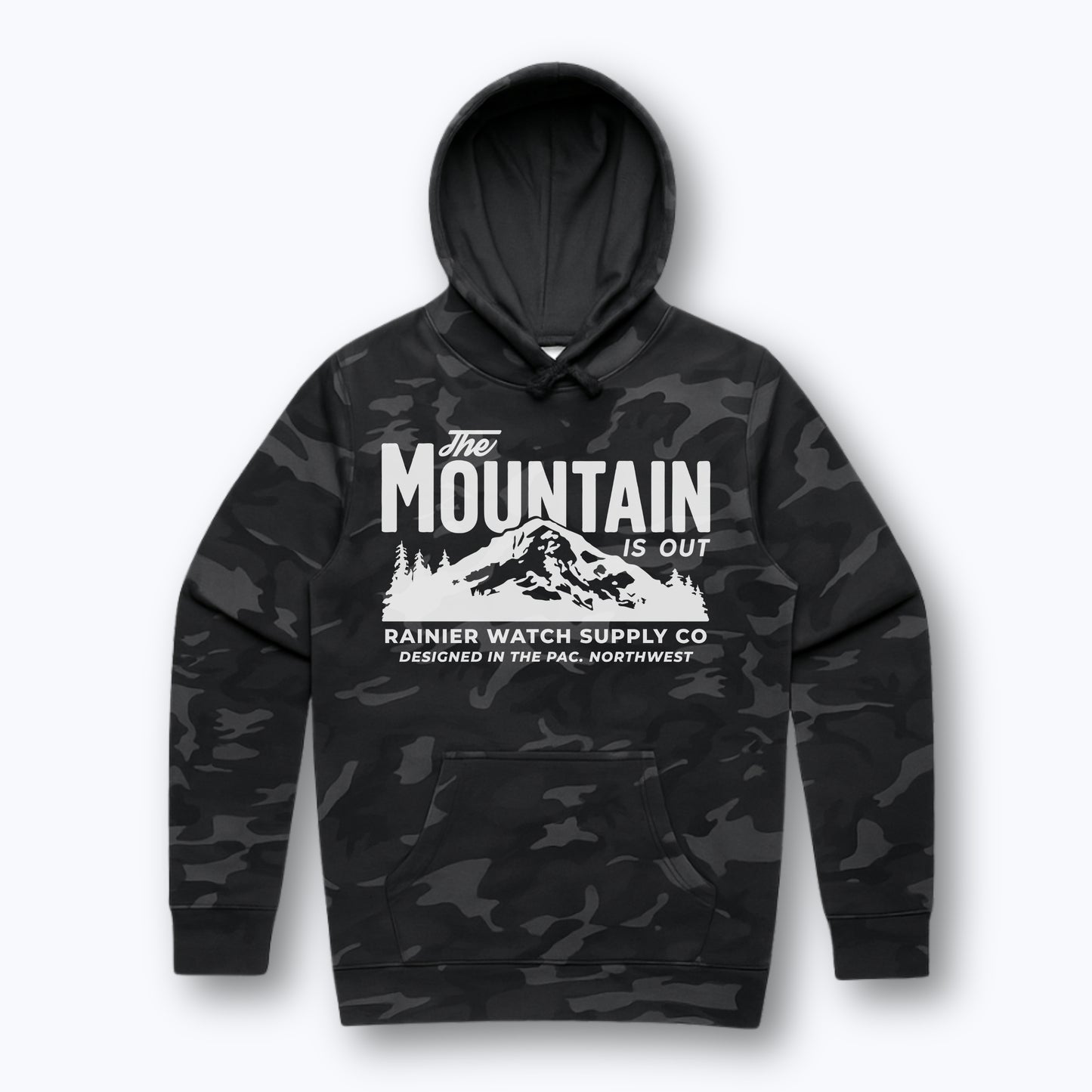 The Mountain Is Out Hoodie - Black Camo (Preorder)