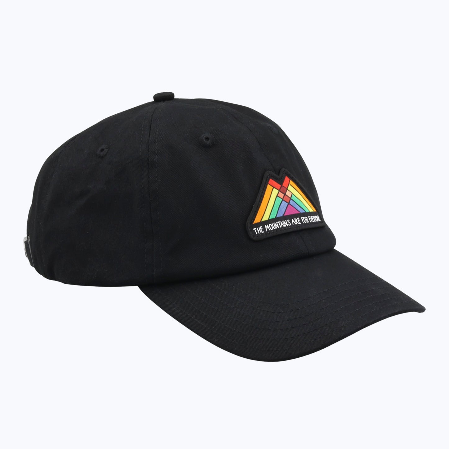 The Mountains Are For Everyone Patch Dad Cap - Black
