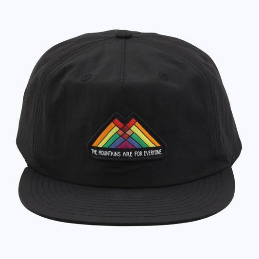 The Mountains Are For Everyone Patch Recycled Nylon Cap - Black