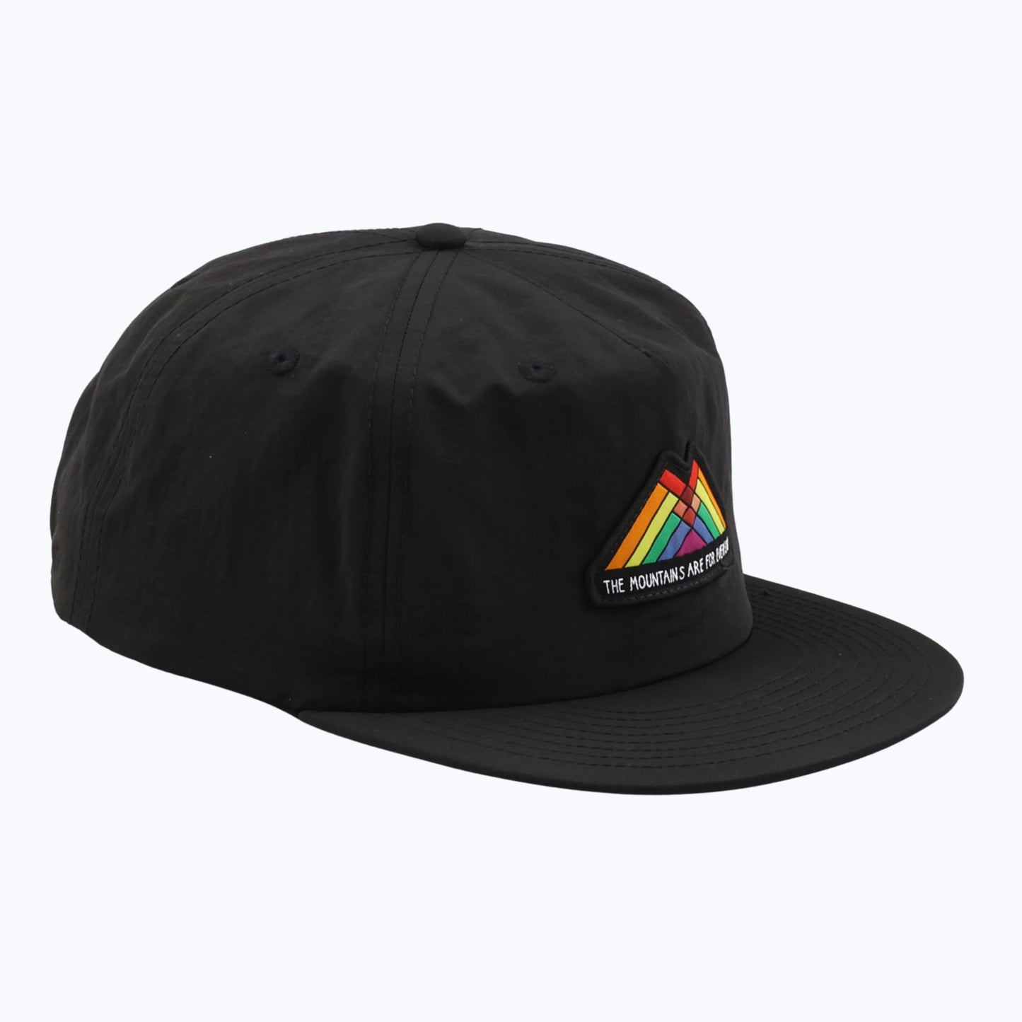 The Mountains Are For Everyone Patch Recycled Nylon Cap - Black