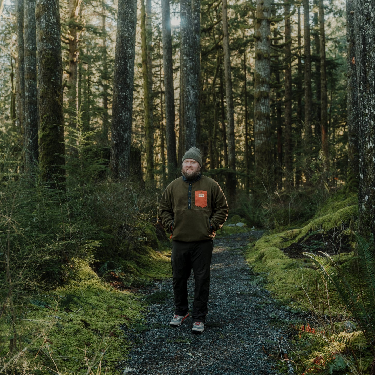 Turbo Recycled Fleece Pullover Jacket - Forest Green