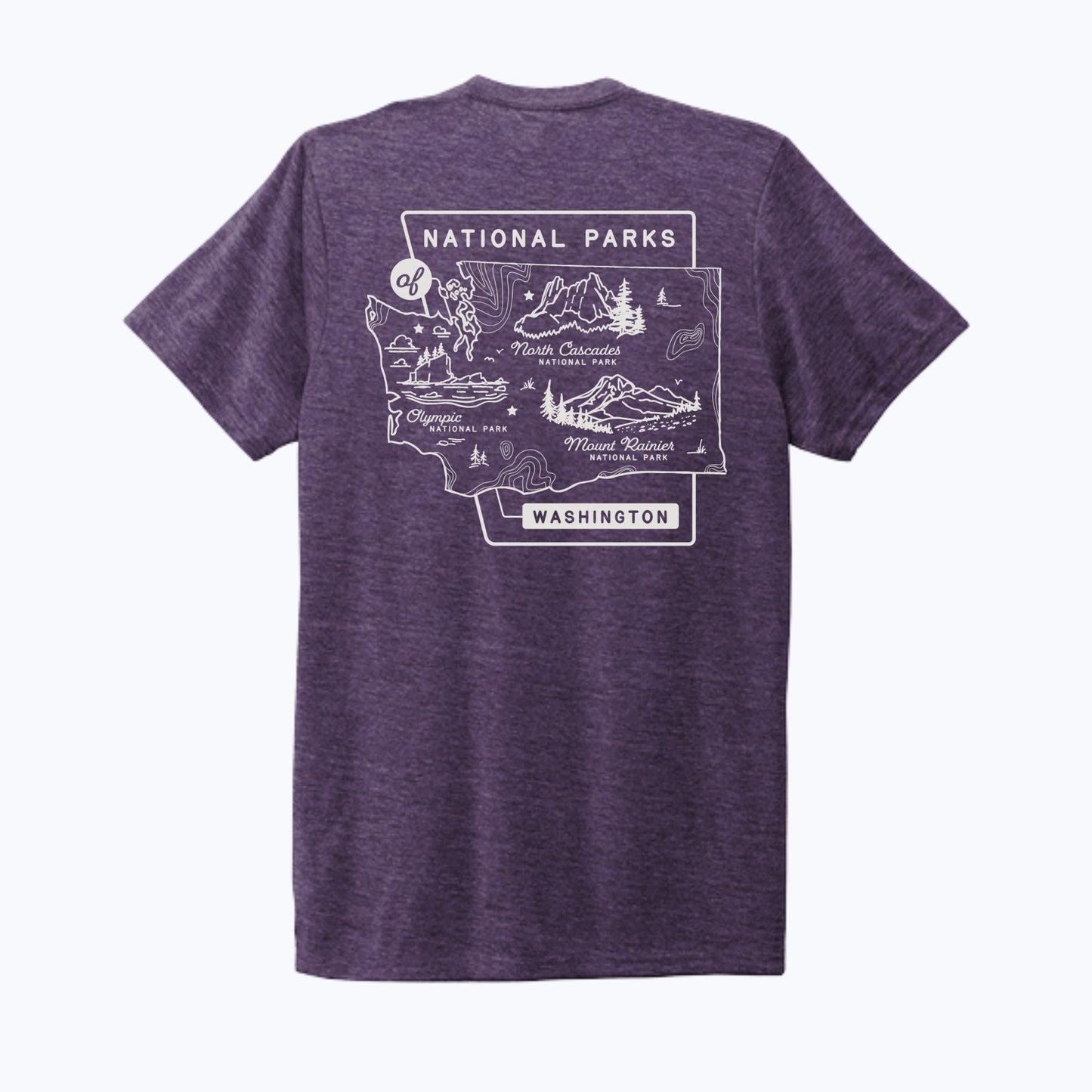 Washington National Parks Eco Tee - Huckleberry Purple