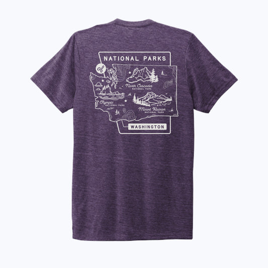 Washington National Parks Eco Tee - Huckleberry Purple