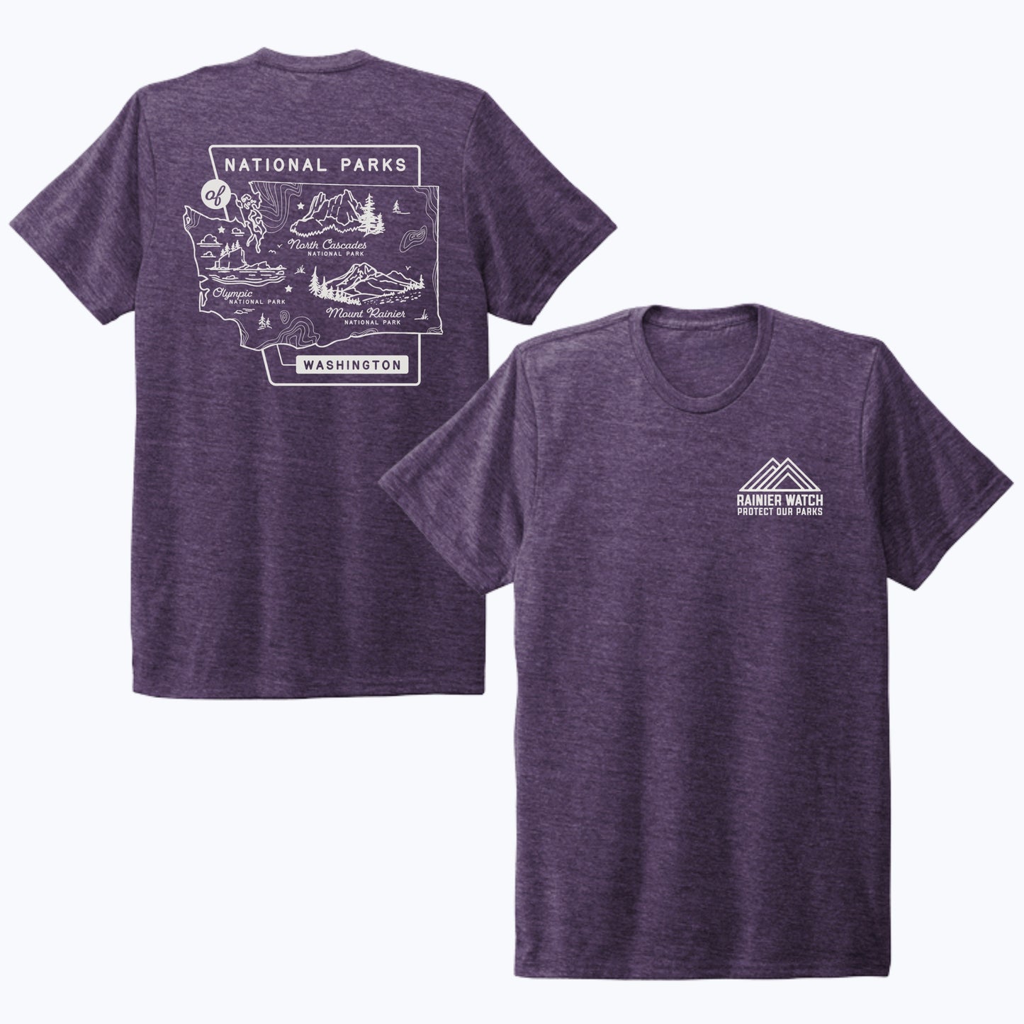 Washington National Parks Eco Tee - Huckleberry Purple