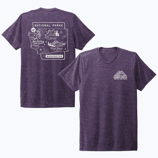Washington National Parks Eco Tee - Huckleberry Purple