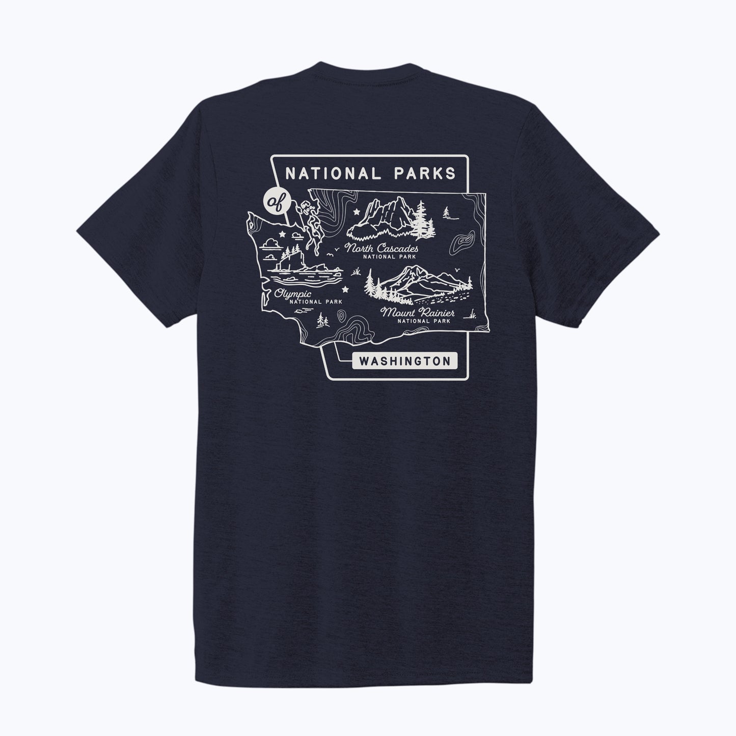 Washington National Parks Eco Tee - Night Sky Navy