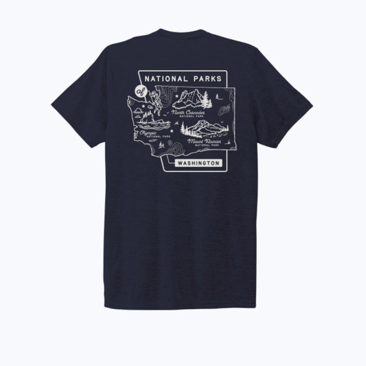Washington National Parks Eco Tee - Night Sky Navy