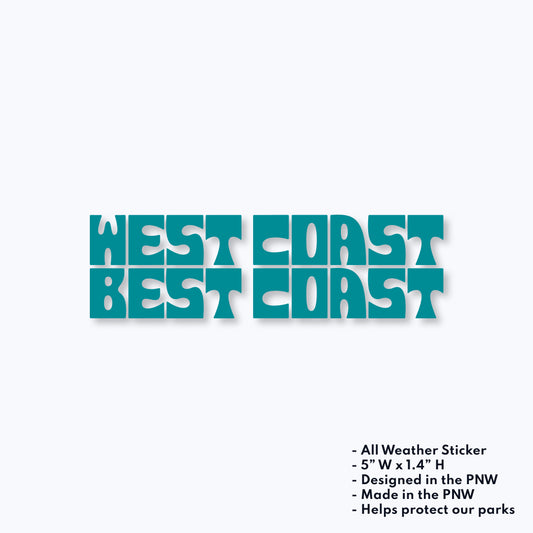 West Coast Best Coast Vinyl Decal